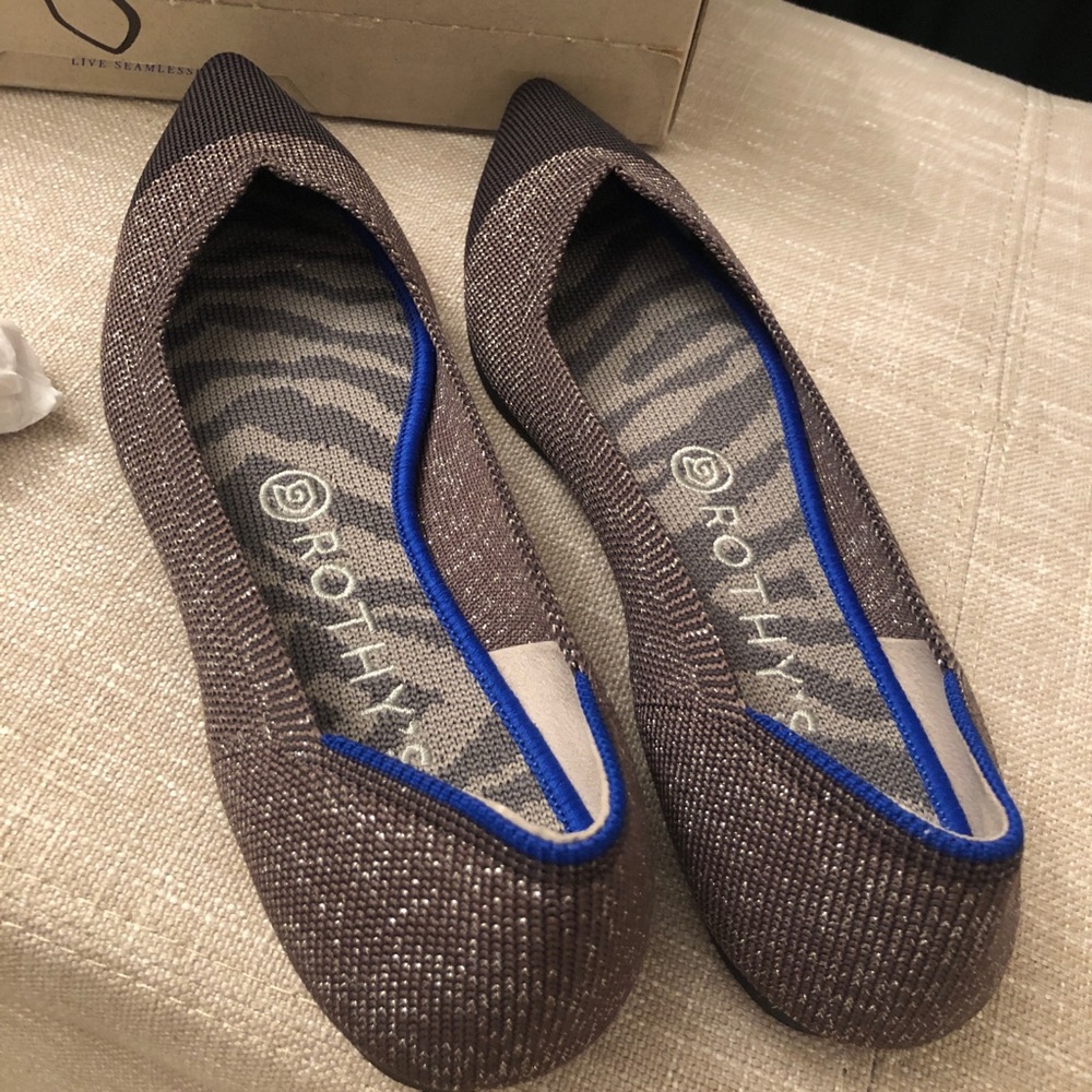 Rothy’s Point 8 TWILIGHT METALLIC CAPTOE retiring